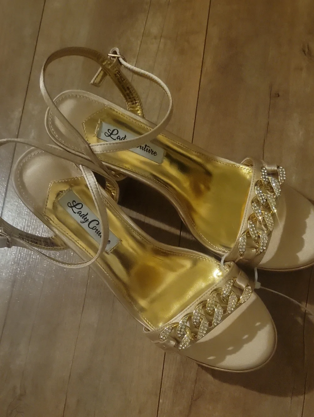 LADY COUTURE Champagne Gold Platform Sandals